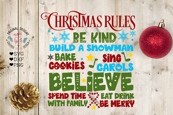 Download Christmas Rule Home Decor Svg Pre Designed Photoshop Graphics Creative Market PSD Mockup Templates