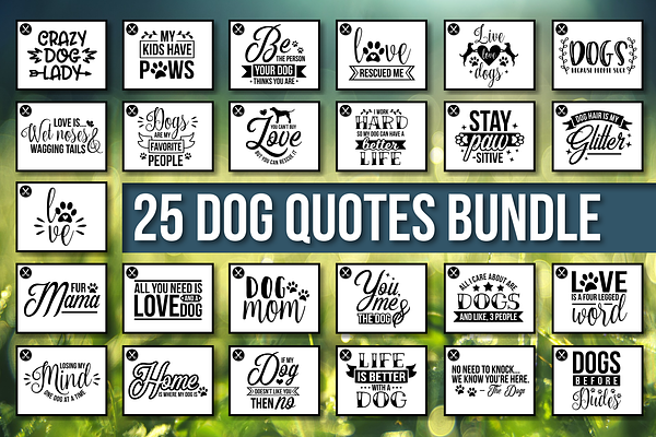 Download Huge Dog Quotes Svg Bundle Pre Designed Photoshop Graphics Creative Market PSD Mockup Templates