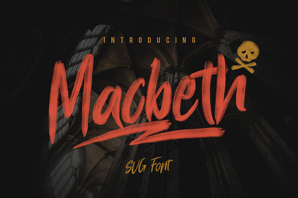 Macbeth Opentype Svg Font Stunning Display Fonts Creative Market