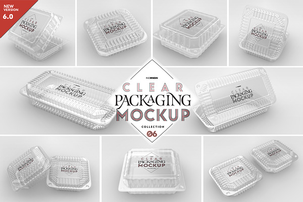 Download Clear Tray With Lid Packaging Mockup Creative Photoshop Templates Creative Market