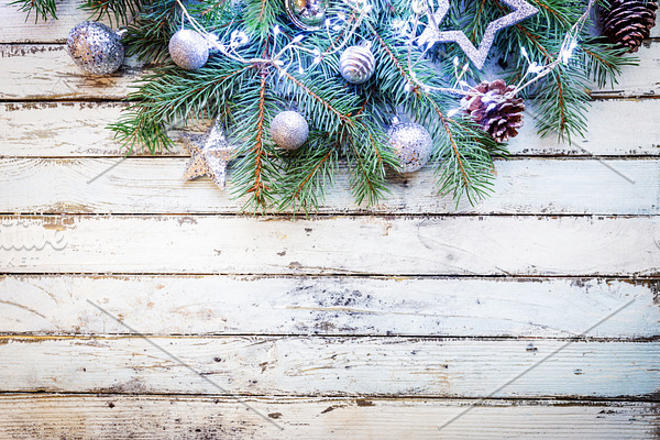 Christmas wooden background containing background, wooden, and decor | High-Quality Abstract