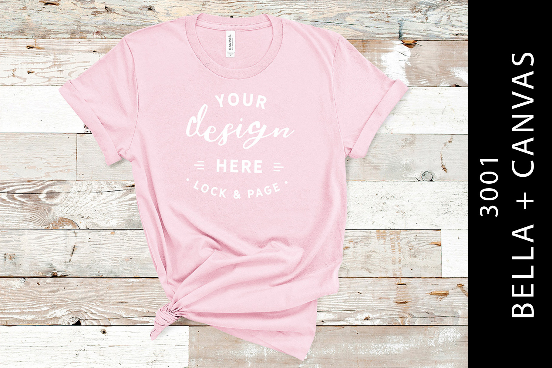 Download Pink Bella Canvas 3001 Tshirt Mockup Pre Designed Photoshop Graphics Creative Market