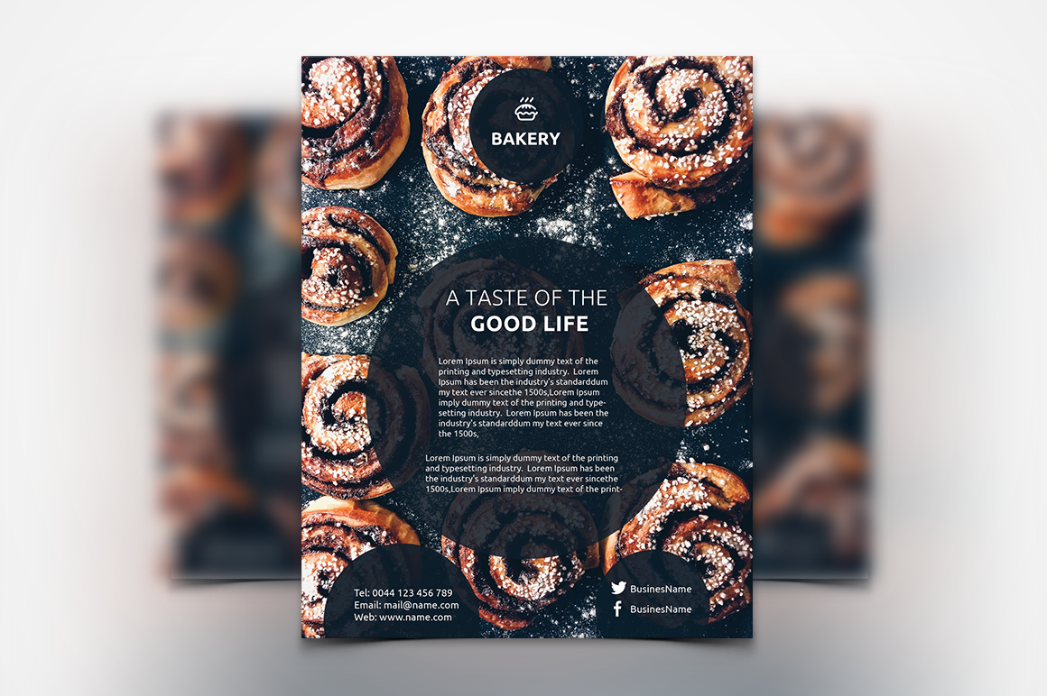 Bakery Flyer | Creative Photoshop Templates ~ Creative Market