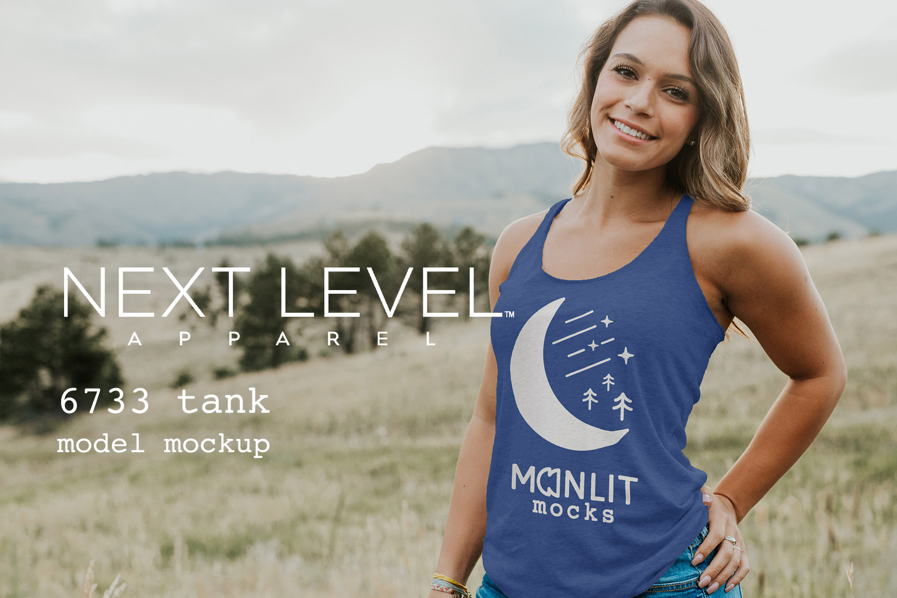 Download Next Level Racerback Tank Mockup Creative Photoshop Templates Creative Market