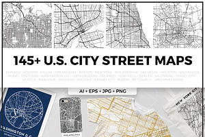 Download City Street Map Bundle For Designers Creative Market