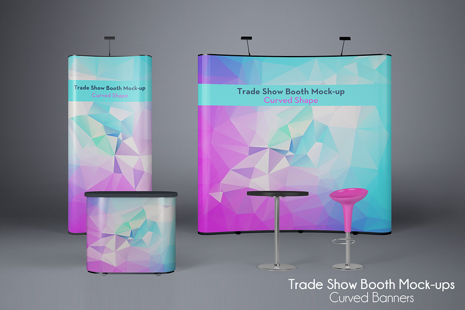 Download Trade Show Mock Up Flat Banners Creative Photoshop Templates Creative Market