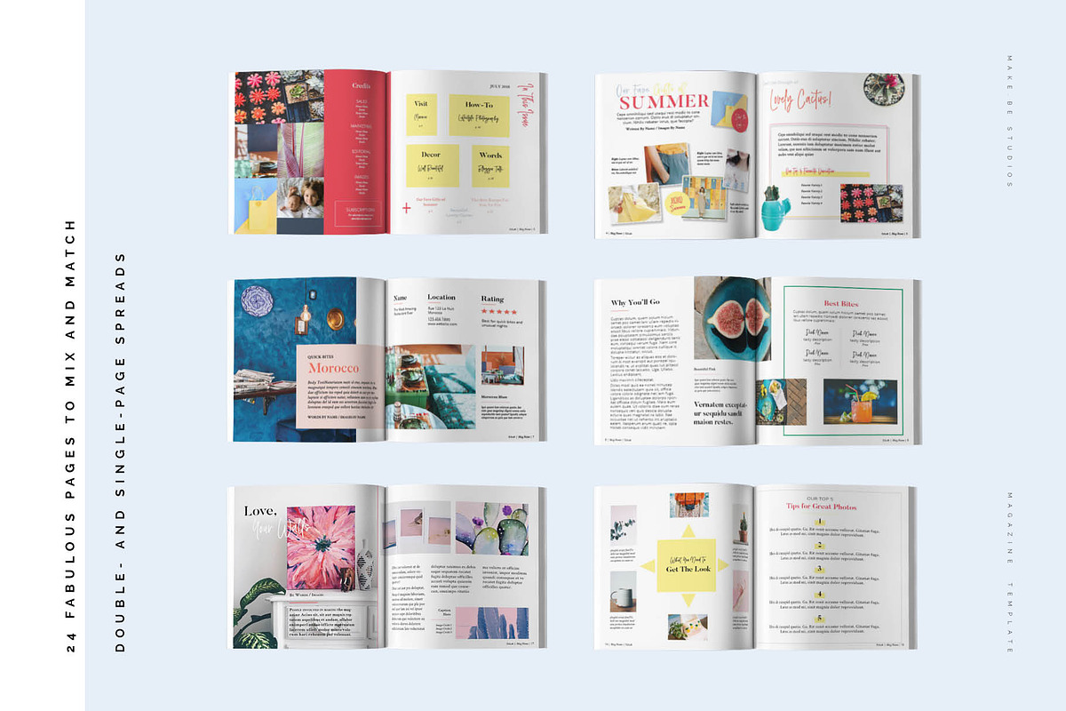 Lifestyle Squared Magazine Template | Creative InDesign Templates ...