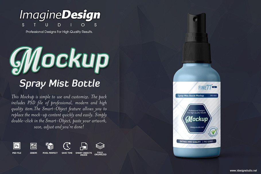 Spray Mist Bottle Mock-up | Creative Photoshop Templates ...