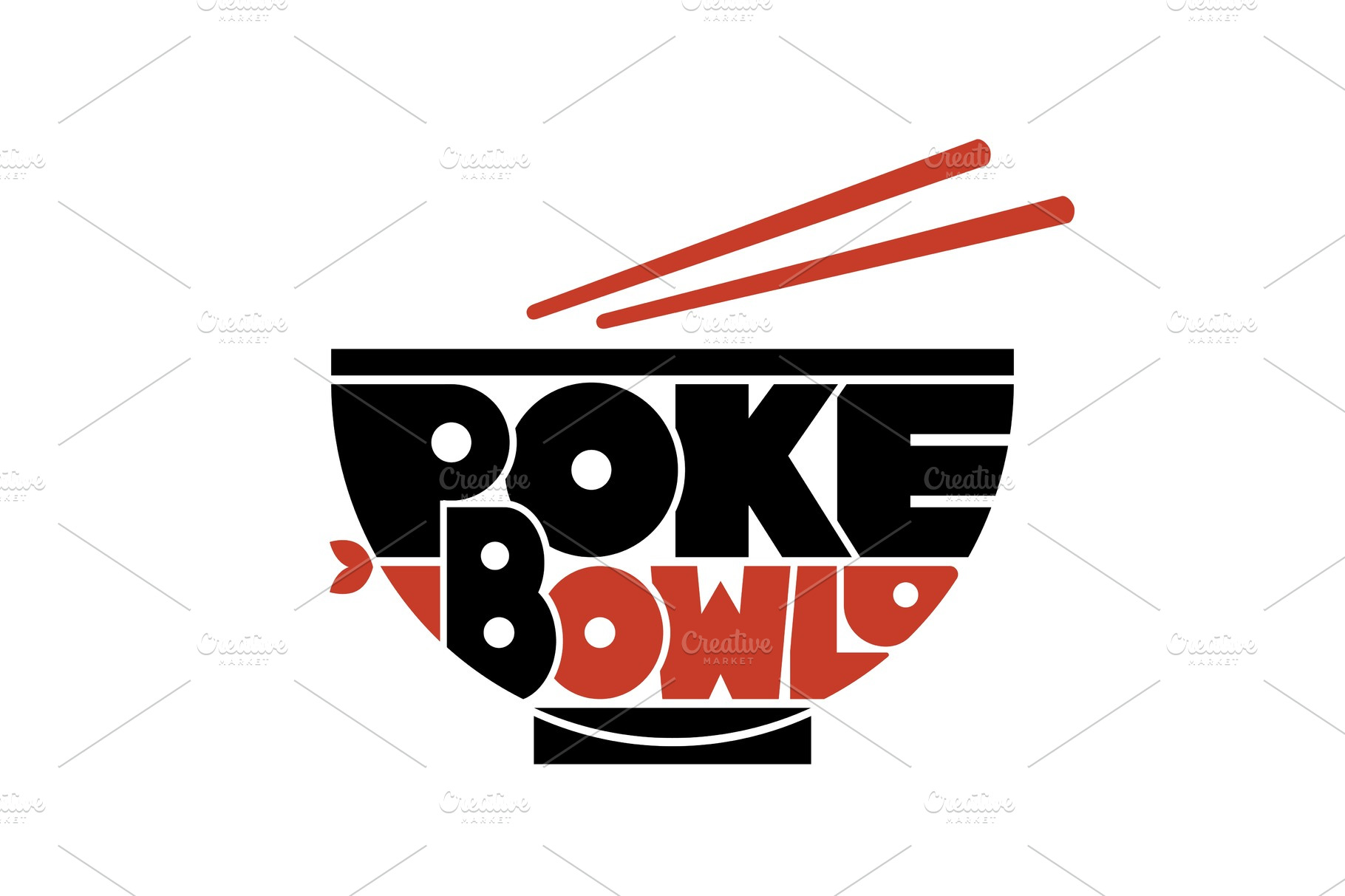 Download Poke Bowl Hawaiian Cuisine | Pre-Designed Vector Graphics ~ Creative Market