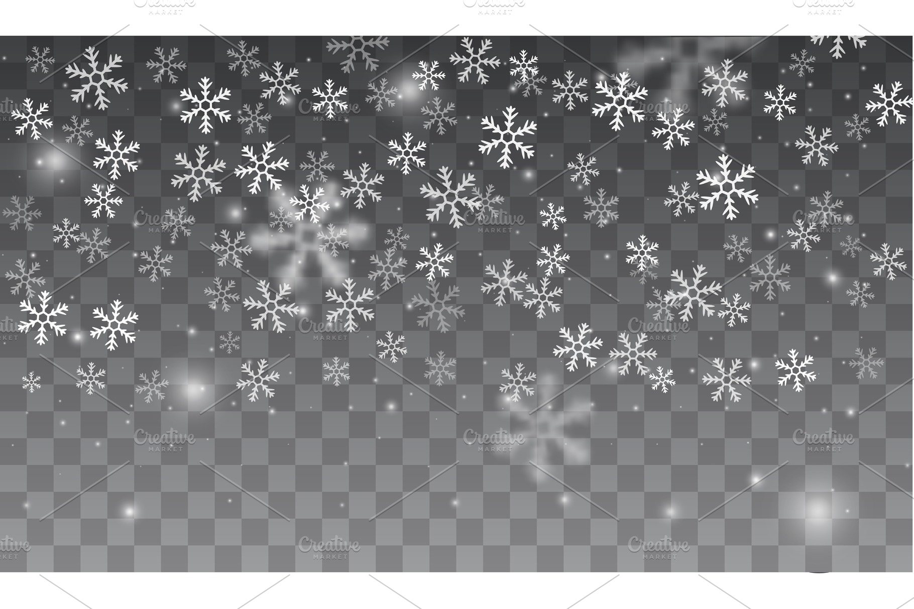 Snow and snowflakes background. | Graphic Objects ~ Creative Market