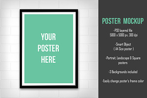 Download Poster Mockup Templates V2 0 Creative Photoshop Templates Creative Market PSD Mockup Templates