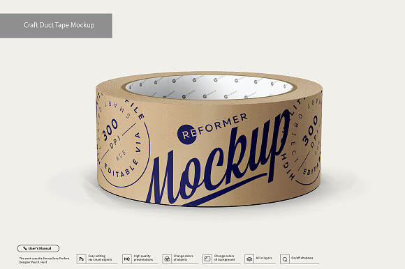 Download Craft Duct Tape Mockup Creative Photoshop Templates Creative Market