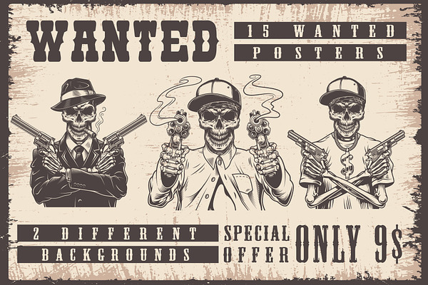 Three gangsters | Pre-Designed Photoshop Graphics ~ Creative Market