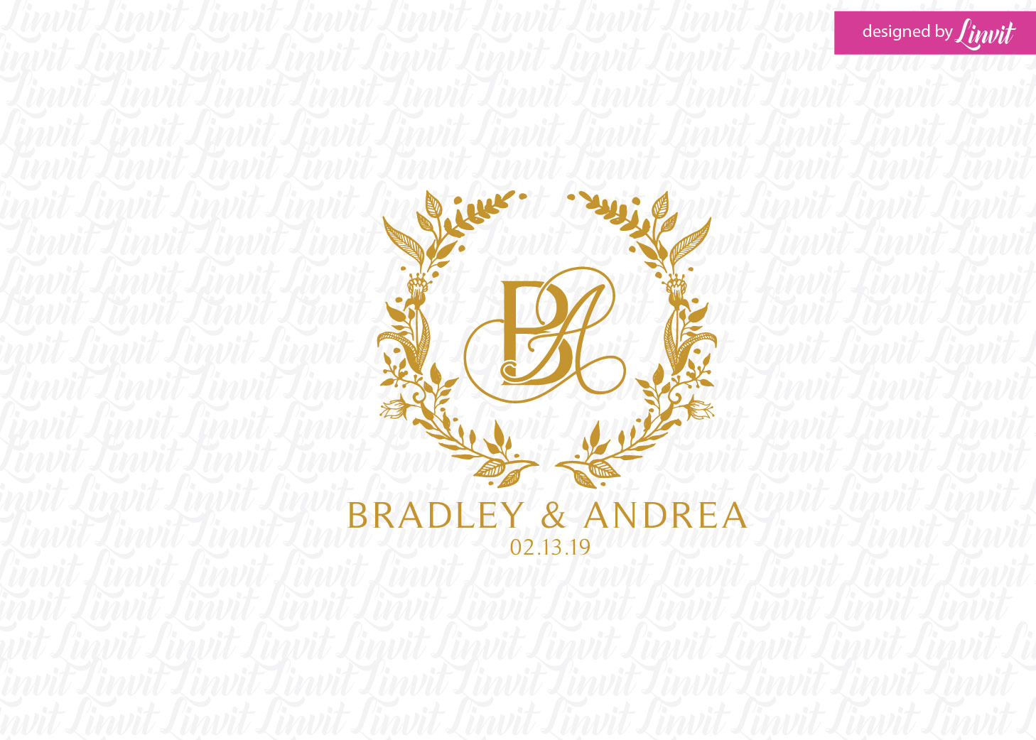 Elegant Wedding Monogram Premade Wedding Logo Design Wedding Invitation  Couple Logo Monogram Wedding Design Save the Date Logo 