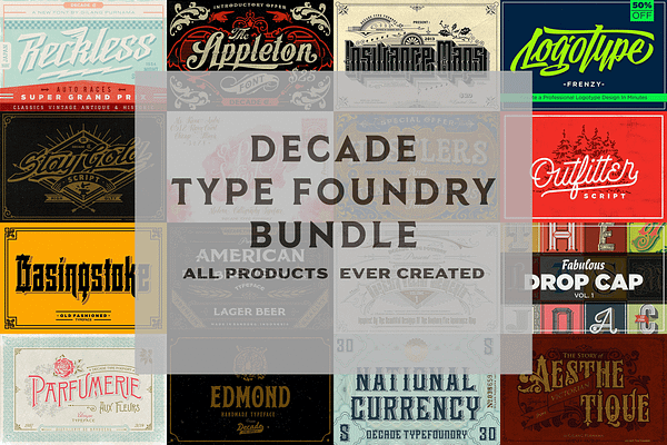 Download Decade Type Foundry Store Bundle Stunning Display Fonts Creative Market