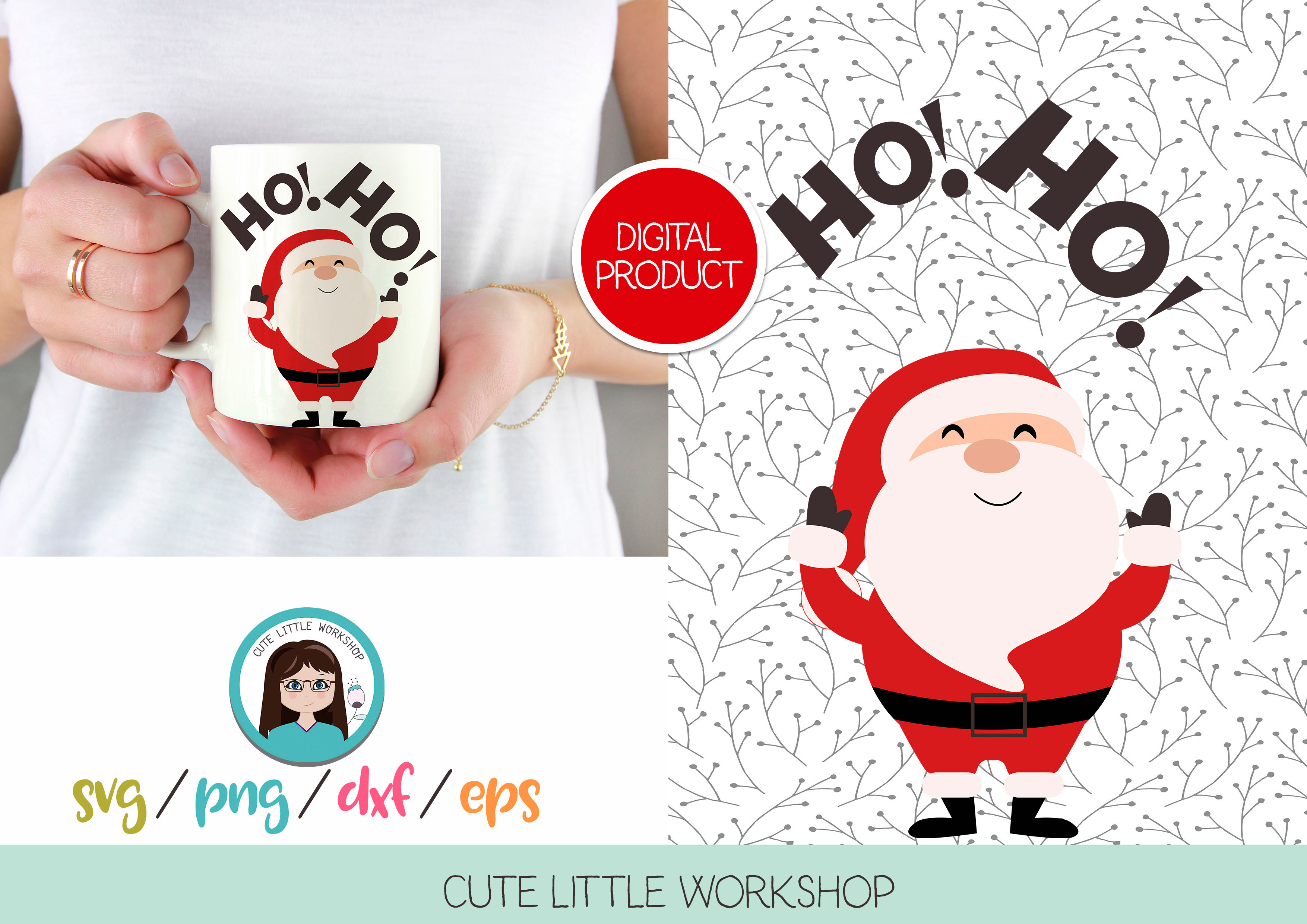 Download Santa Hoho Svg Png Dxf Eps Pre Designed Vector Graphics Creative Market Yellowimages Mockups