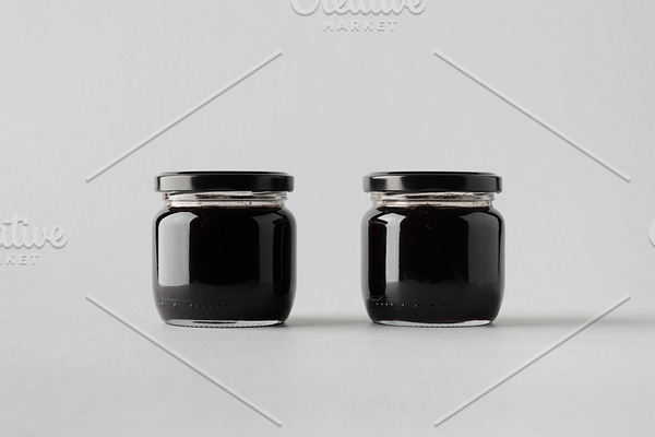 Download Blackberry Jam Jar Mockup Two Jar Featuring 250ml 8oz And Advertising High Quality Food Images Creative Market