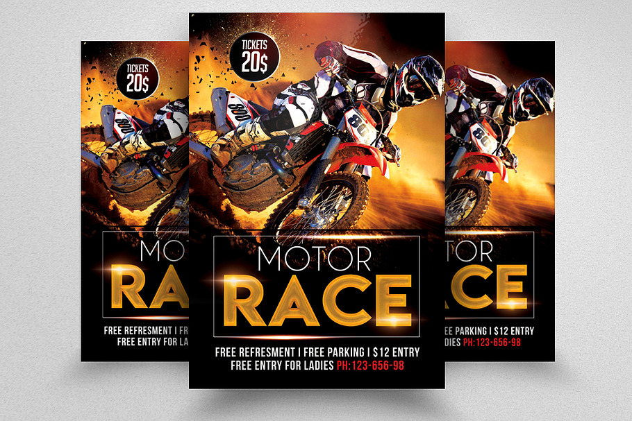 Car Racing Show Flyer | Creative Photoshop Templates ~ Creative Market