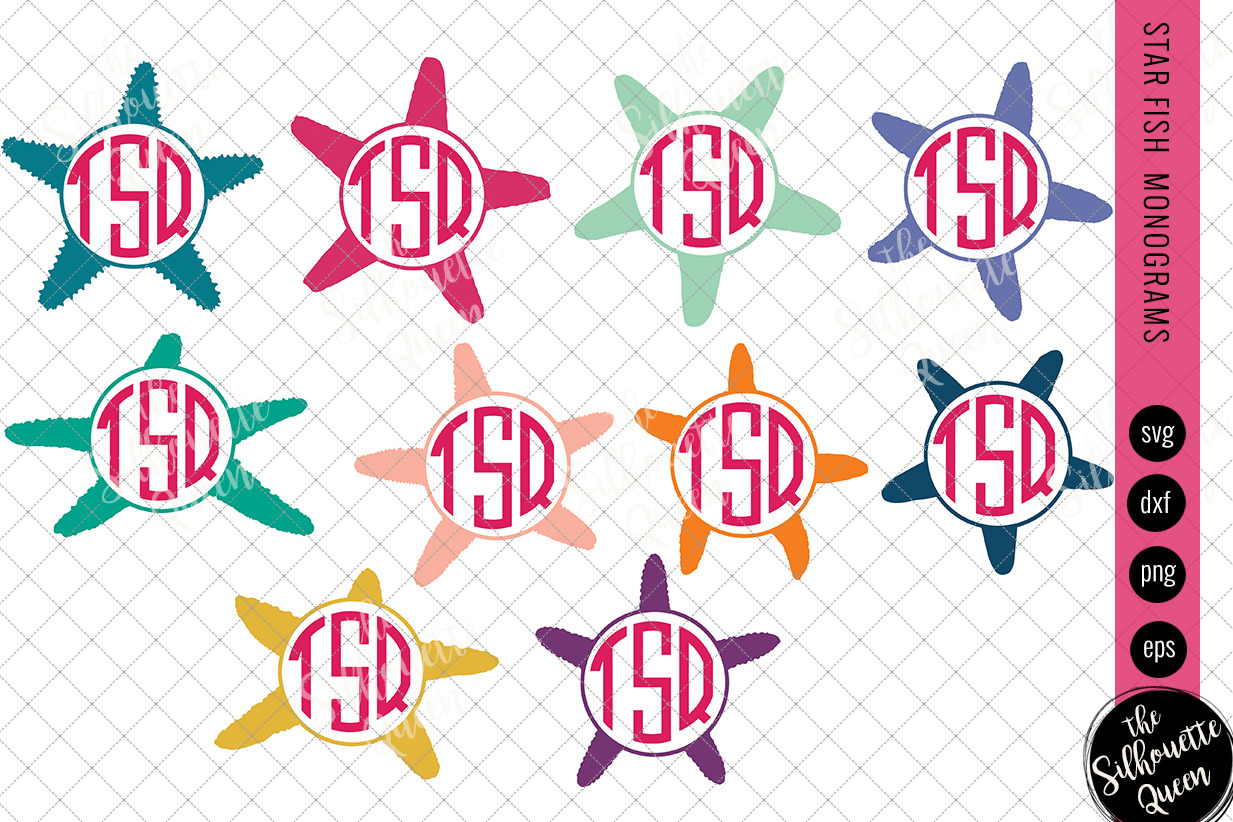 Download Star Fish Svg Monogram Svg Pre Designed Illustrator Graphics Creative Market