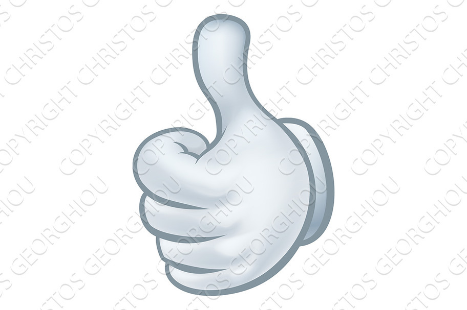 Thumbs Up Cartoon Glove Hand | Illustrations ~ Creative Market