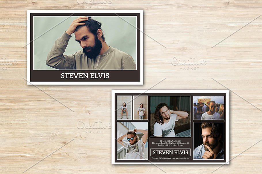 Professional Model Comp Card-V764 | Creative Photoshop Templates