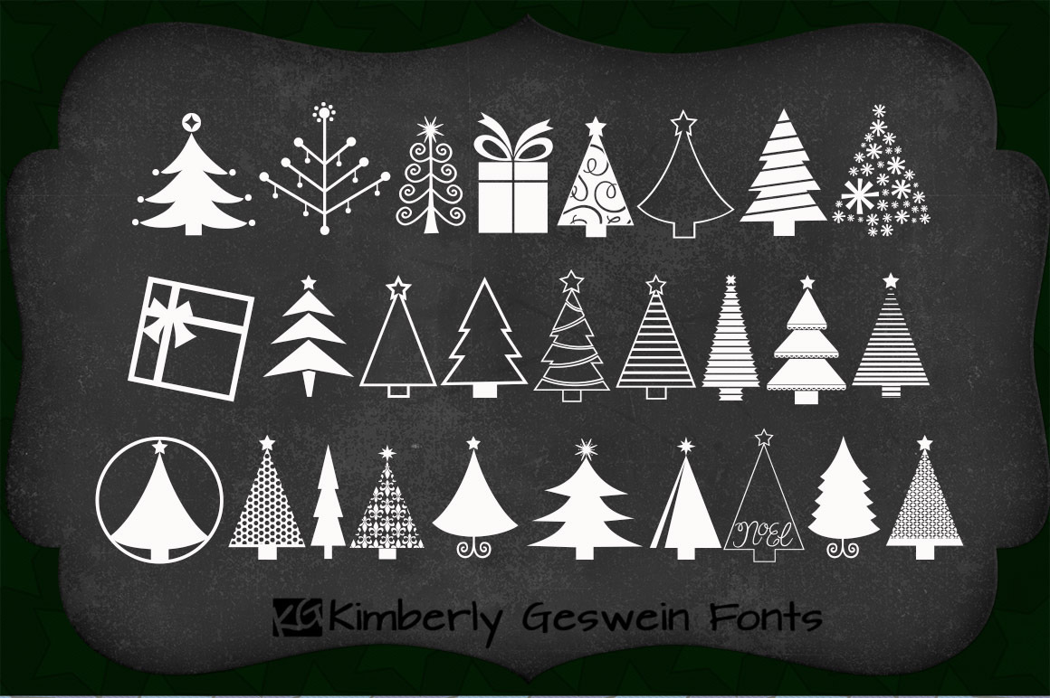 KG Christmas Trees | Stunning Symbol Fonts ~ Creative Market