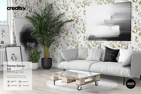 Download Home Decor Mockup V 6 Creative Photoshop Templates Creative Market