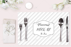 Download Wedding Placemat Mock Up Psd Smart Creative Photoshop Templates Creative Market