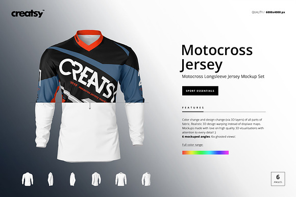 Download Motocross Jersey Mockup Set Creative Photoshop Templates Creative Market