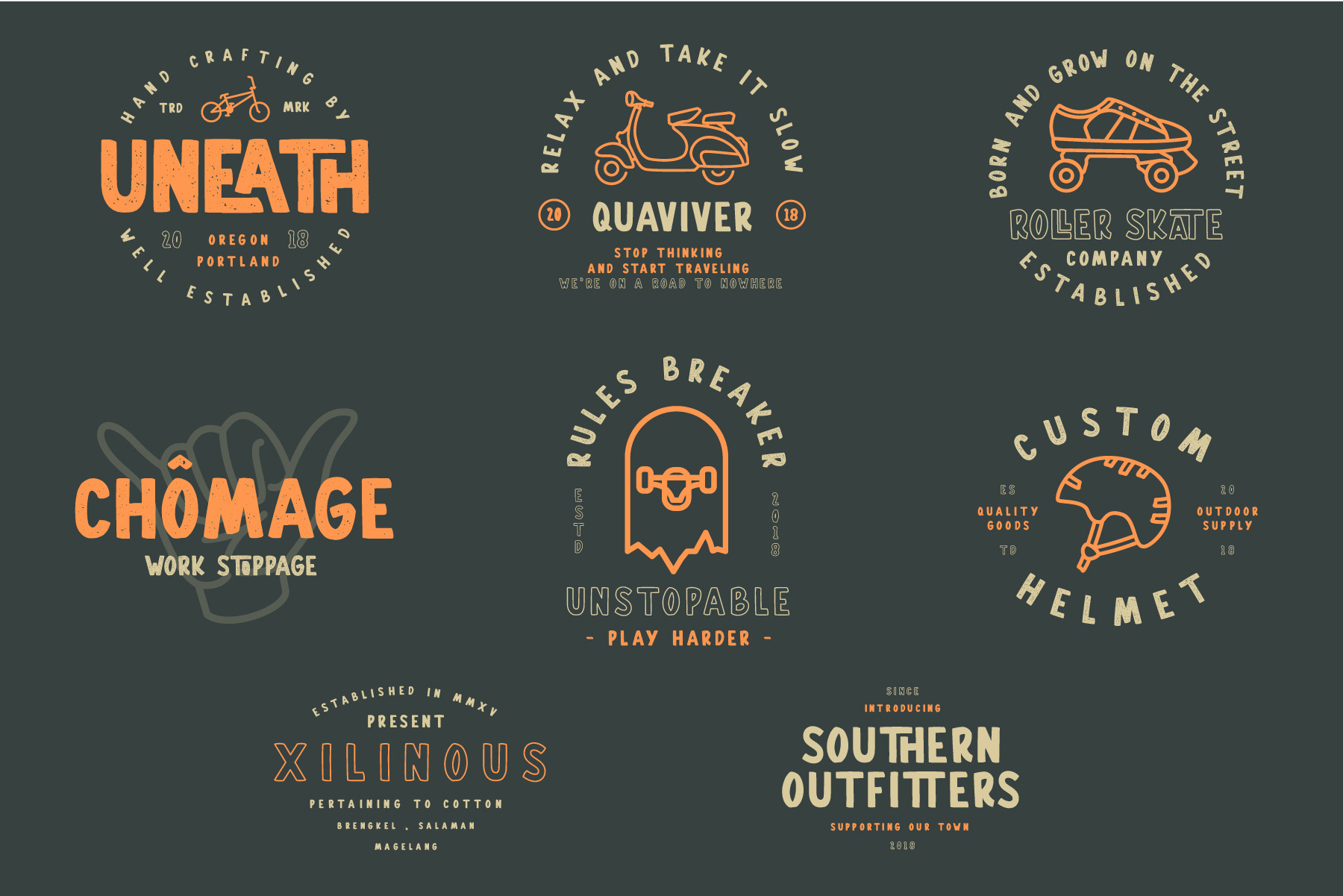 Gallicide With Extras | Slab Serif Fonts ~ Creative Market