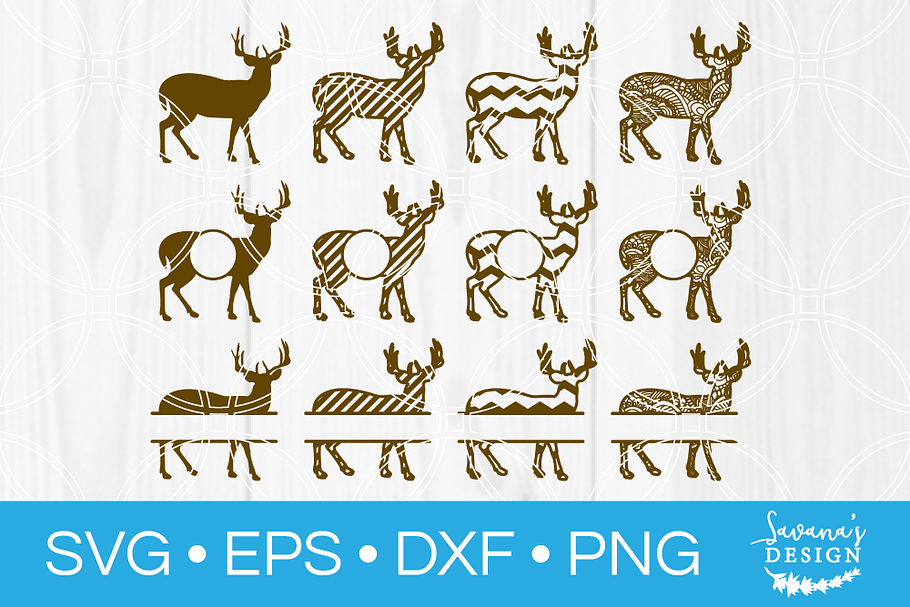 Download Deer Svg Cutting Files Monograms Svg Pre Designed Photoshop Graphics Creative Market