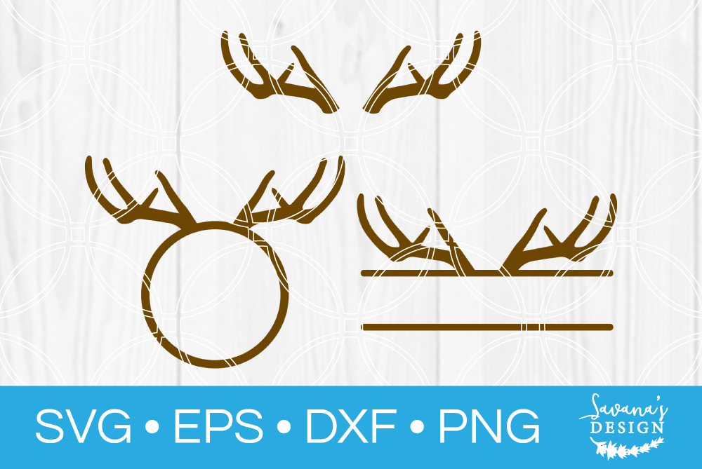 Download Deer Antlers Svg Cut File Monogram Pre Designed Photoshop Graphics Creative Market