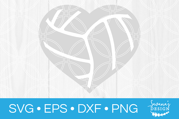 Volleyball Heart Svg Cut File Pre Designed Photoshop Graphics Creative Market