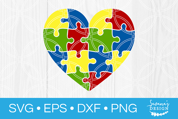 Autism Heart Svg Pre Designed Photoshop Graphics Creative Market