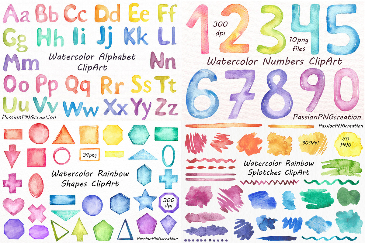 alphabet clipart free set