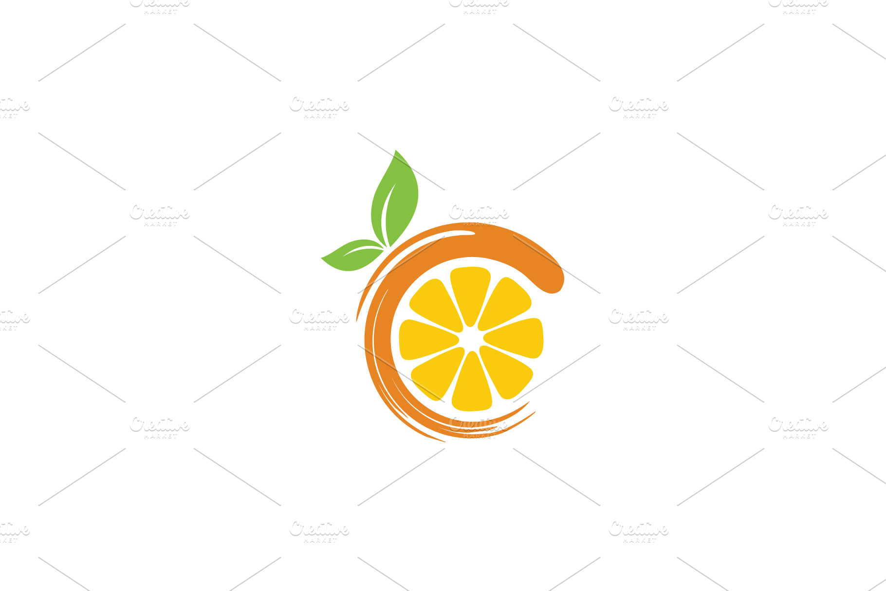 Orange Lemon Lime Citrus Fruit Logo Creative Illustrator Templates Creative Market