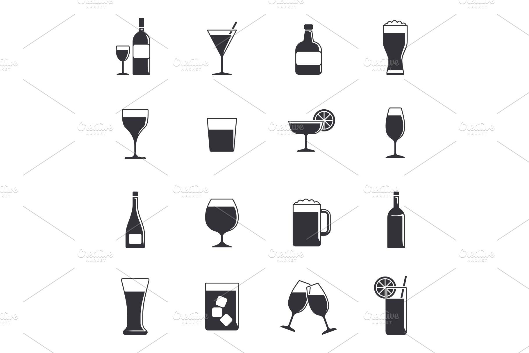 Drink black icons | Icons ~ Creative Market