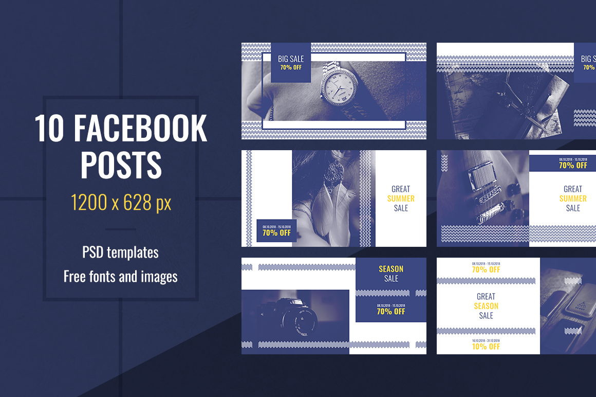 facebook-post-templates-social-media-templates-creative-market