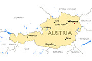 Austria map | Illustrations ~ Creative Market