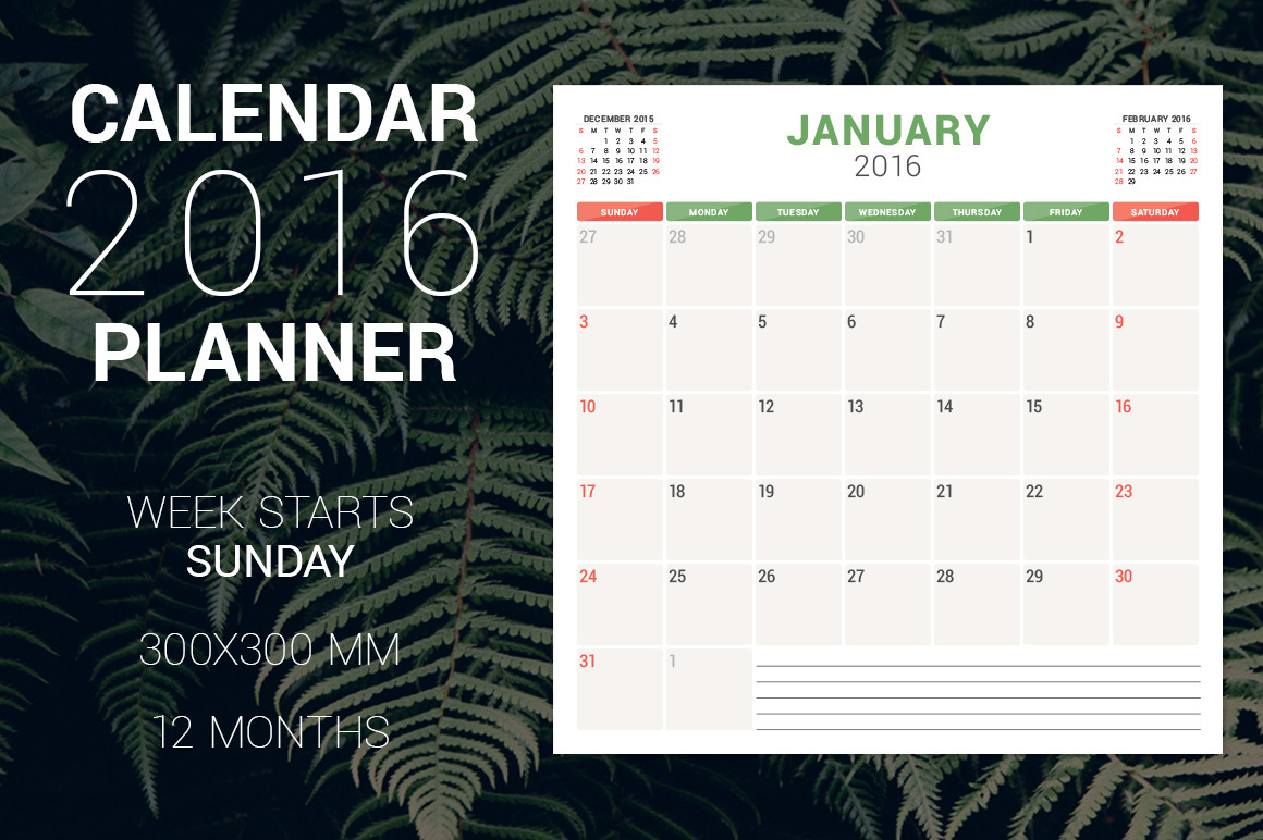 Calendar Planner 2022 Creative Illustrator Templates  