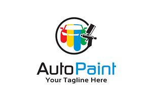 Auto Paint Logo Template | Creative Illustrator Templates ~ Creative Market