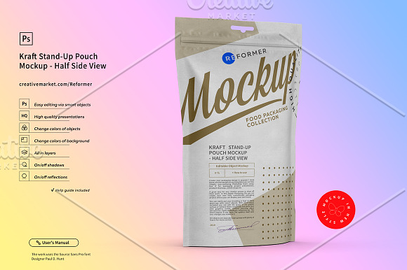 Download White Paper Stand Up Pouch Mockup Creative Photoshop Templates Creative Market