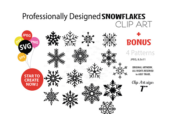 Download Snowflakes Clipart Snowflake Svg Pre Designed Photoshop Graphics Creative Market PSD Mockup Templates