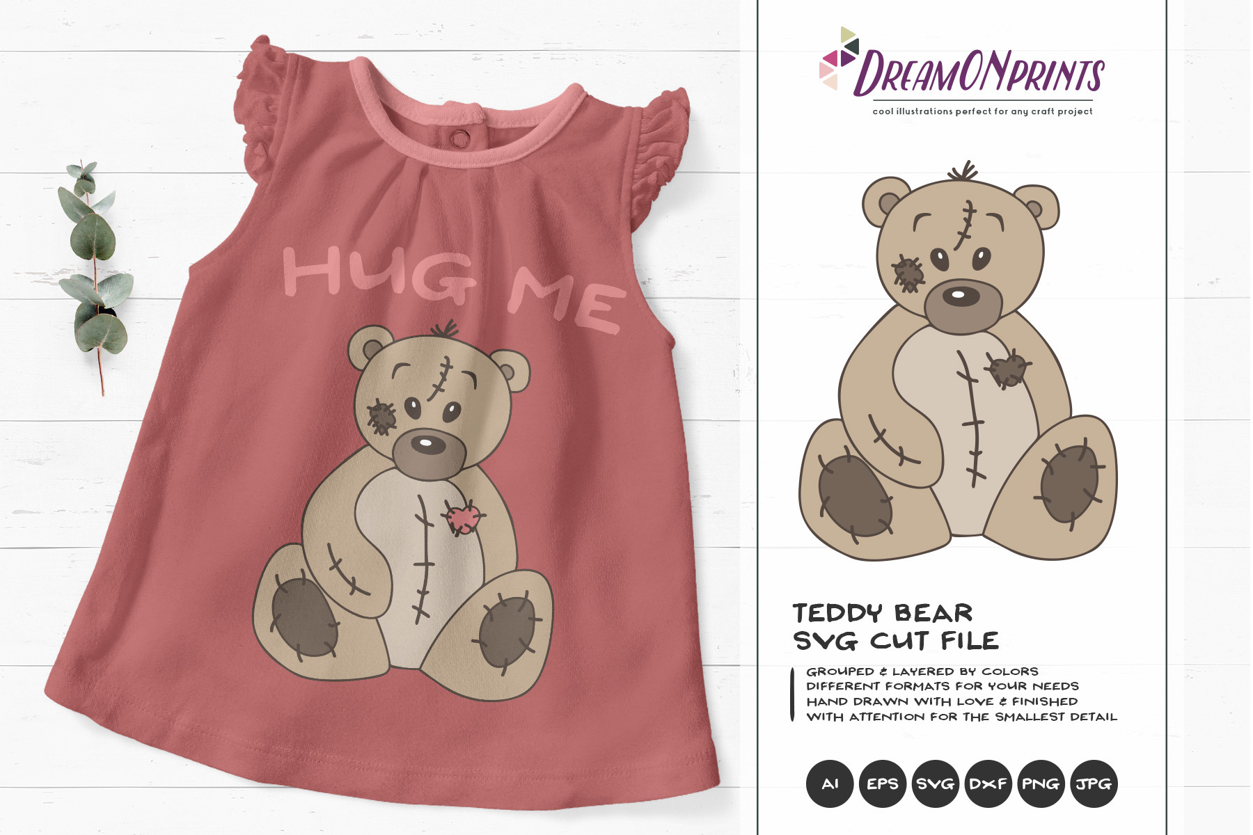 Download Teddy Bear Svg Cut Files Pre Designed Vector Graphics Creative Market