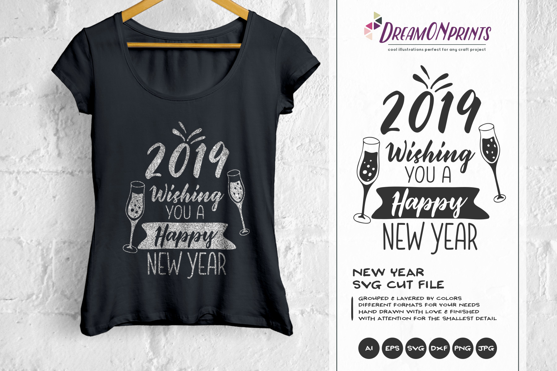 Download Happy New Years Svg Cut File Pre Designed Photoshop Graphics Creative Market