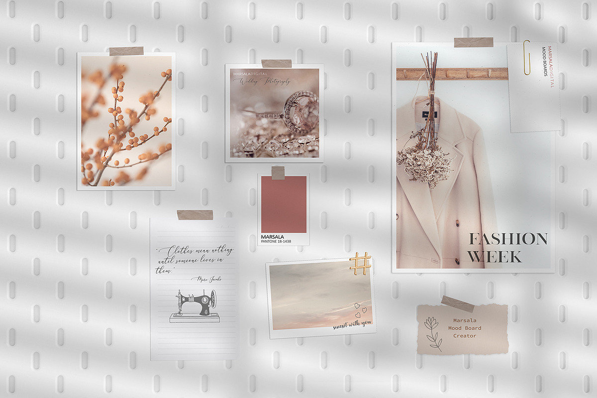 Download Mood Board Mockup Scene Creator | Creative Canva Templates ~ Creative Market