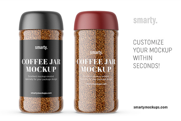 Instant Coffee Glass Jar Mockup - Free Download Images High