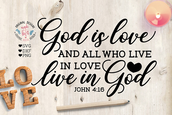 Download God Is Love Cut File Pre Designed Photoshop Graphics Creative Market