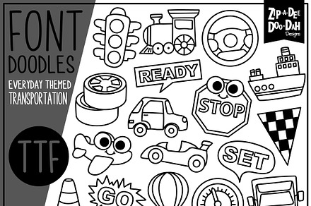 Art Supplies Doodles Clipart Set {Zip-A-Dee-Doo-Dah Designs}