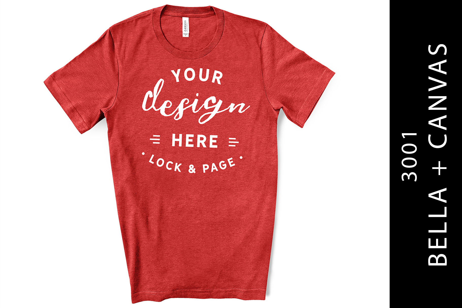 Mens Heather Red Bc 3001 Tee Mockup Creative Illustrator Templates Creative Market